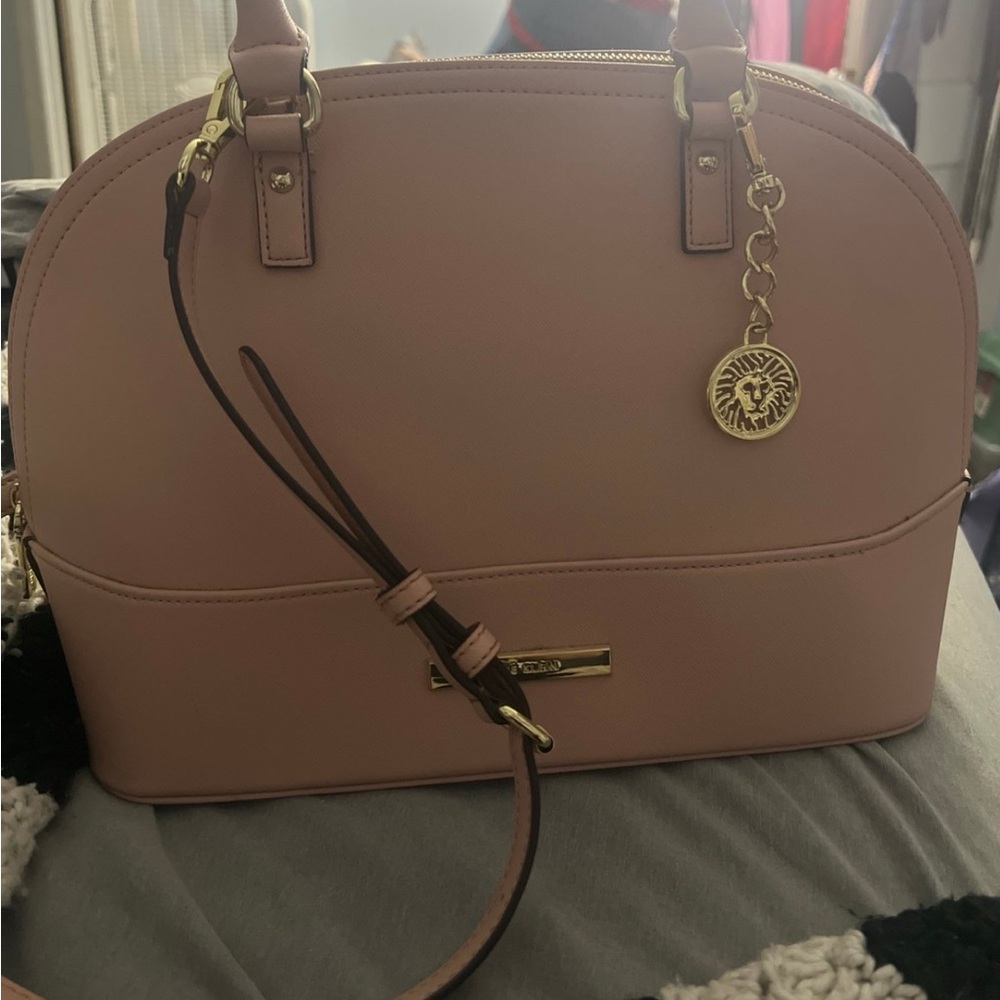Anne Klein Blush Pink Bag with Gold Detail